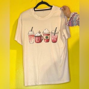 Beige coffee shirt (L)